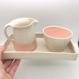 Lace Tray, Jug & Sugar Bowl Giftset - Pink